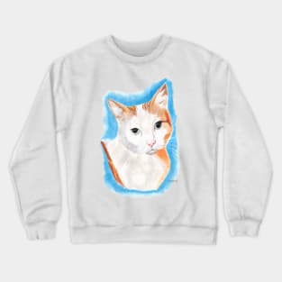 White and Ginger Cat Crewneck Sweatshirt